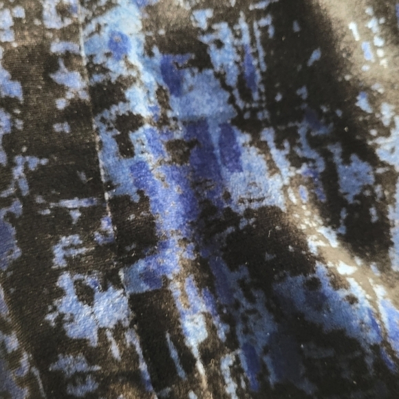 Eileen Fisher Midnight Blue Black Velvet Open Front Shawl Collar Jacket - Sz XL - Picture 8 of 13